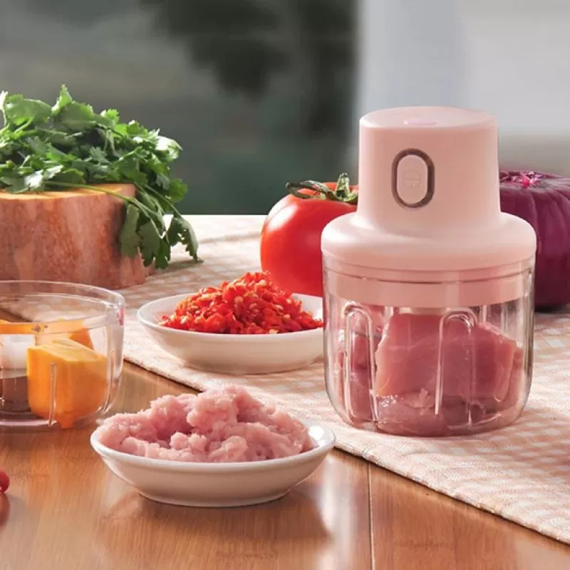 Single Bowl Usb Rechargeable Mini Grinder Food Chopper