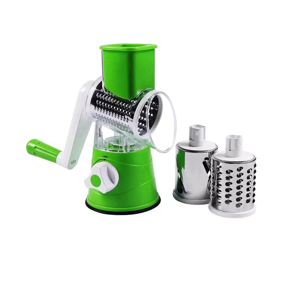 2 In 1 Multifunctional Manual Vegetable Table Top Drum Cutter Slicer(random Color )