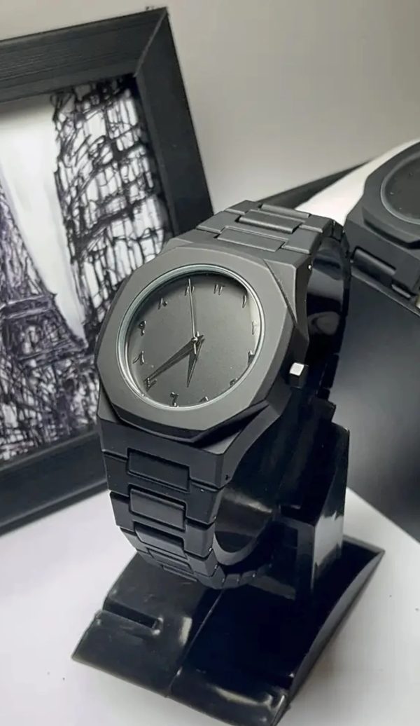 Full Black Aura Quartz Watch – Lightweight Design, , Premium Quality & Finish