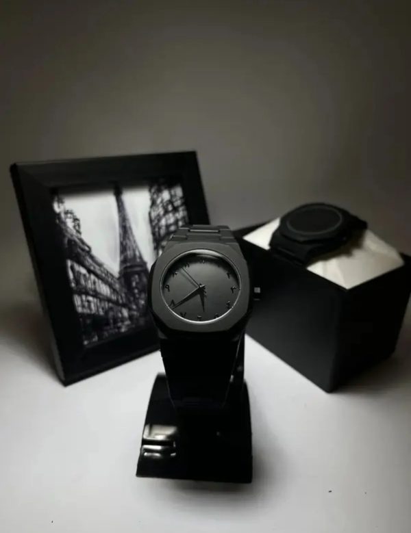 Full Black Aura Quartz Watch – Lightweight Design, , Premium Quality & Finish