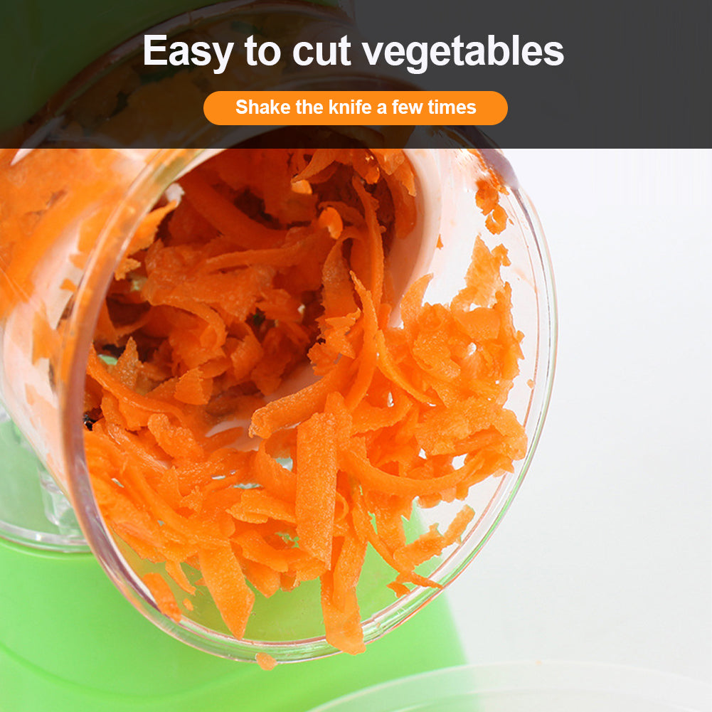2 In 1 Multifunctional Manual Vegetable Table Top Drum Cutter Slicer(random Color )