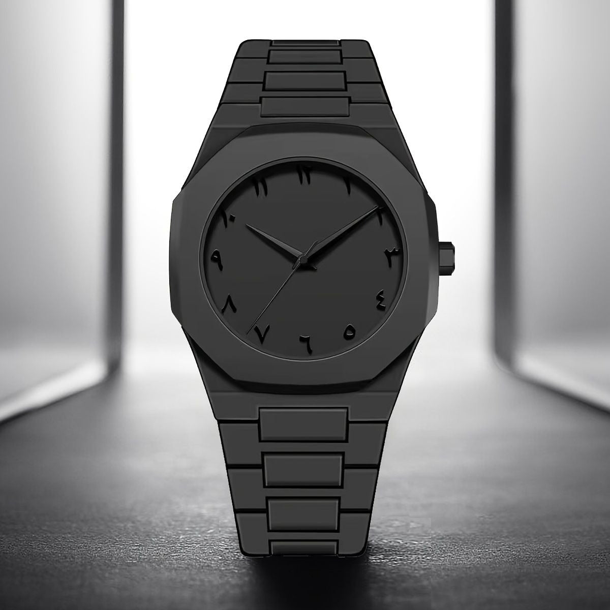 Full Black Aura Quartz Watch – Lightweight Design, , Premium Quality & Finish