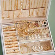 86pcs Fashionable Elegant Necklace, Earrings, Rings, and Studs Jewelry Set for Women & s - Versatile Casual Attire or Holiday Gift,