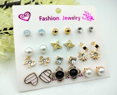 Alloy Earrings, Pack of 12
