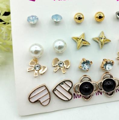 Alloy Earrings, Pack of 12