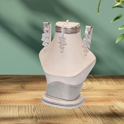 Fancy Silver Plated Crystal Bridal Set