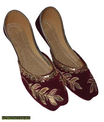Women's Velvet Embroidered Khussa