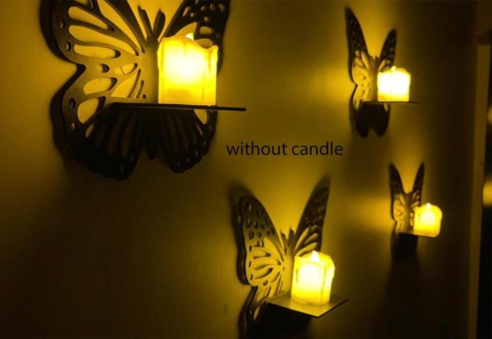 Wooden Butterfly Shelf, Pack Of 3