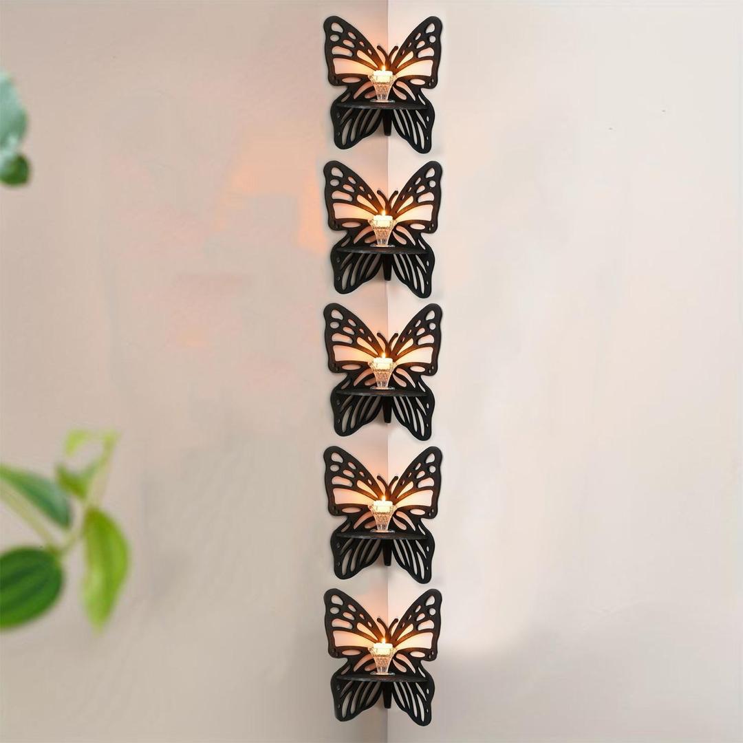 Wooden Butterfly Shelf, Pack Of 3