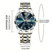 Luxury Business Style Men's Stainless Steel Watch