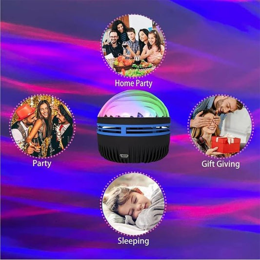 Led Starry Galaxy Projector Night Light Rotating Star Moon Lamp Bedroom