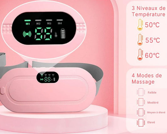 Digital Period Heating Pad & Vibrating Belt | 3 Heat Levels