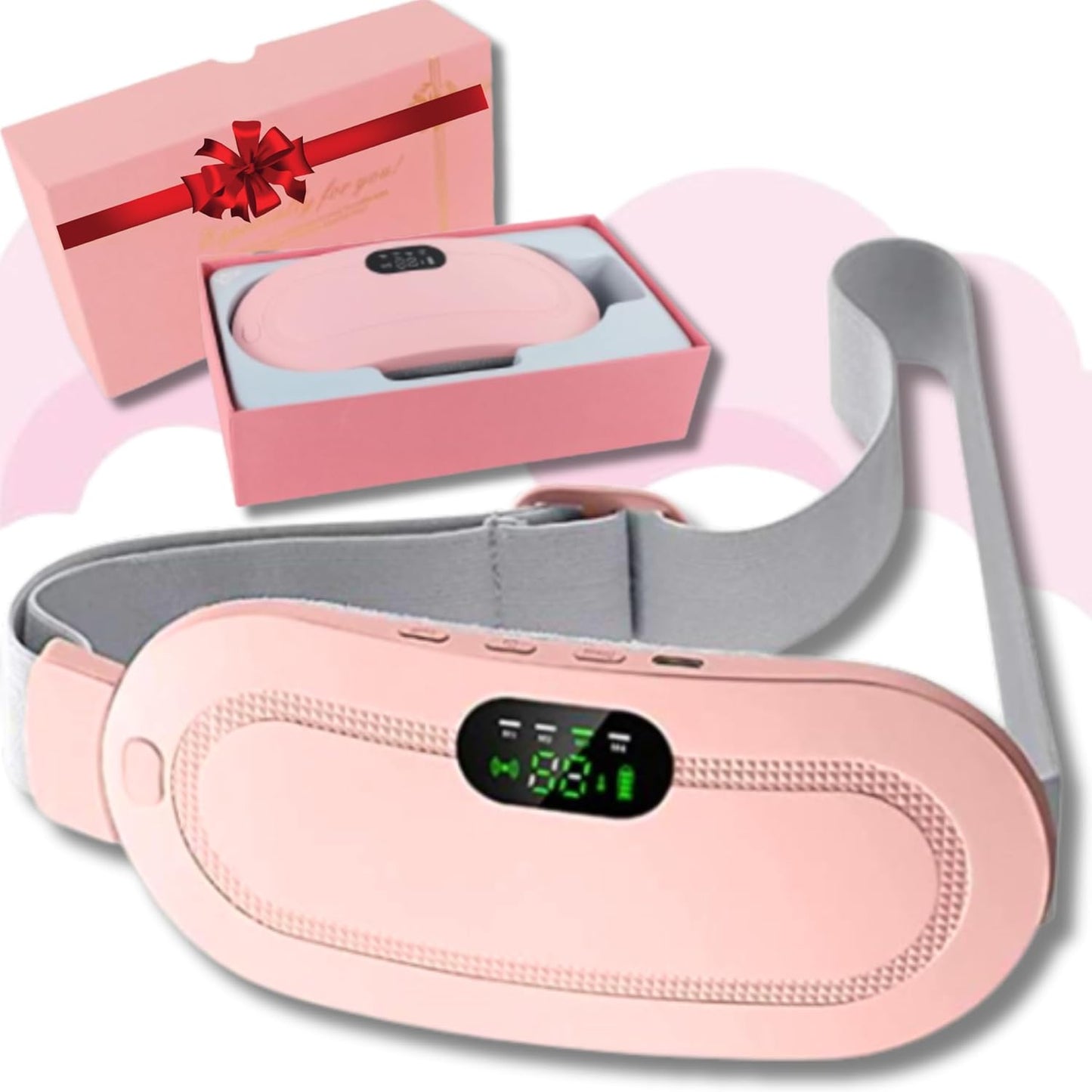 Digital Period Heating Pad & Vibrating Belt | 3 Heat Levels