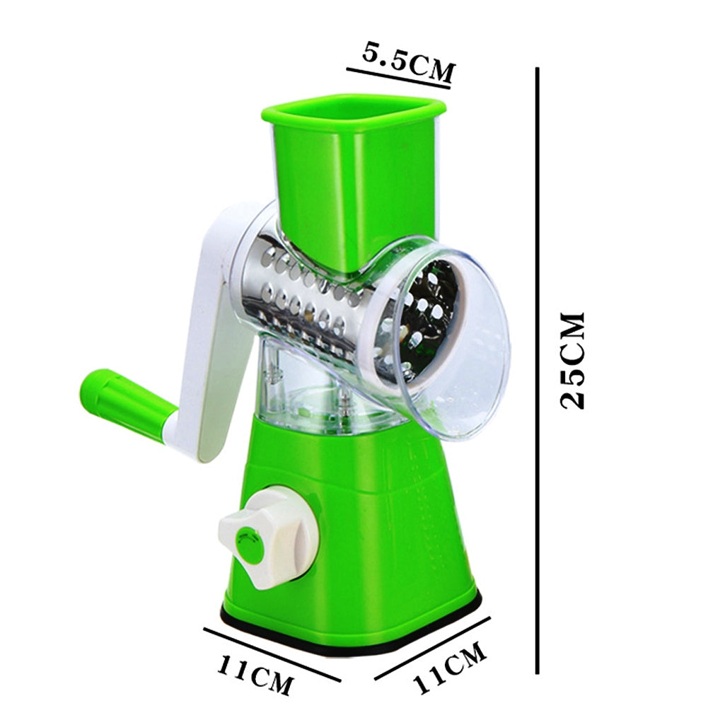 2 In 1 Multifunctional Manual Vegetable Table Top Drum Cutter Slicer(random Color )