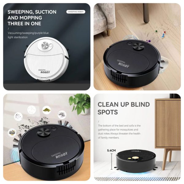 Portable Mini Wireless Automatic Sweeping Robot Mopping Rechargeable