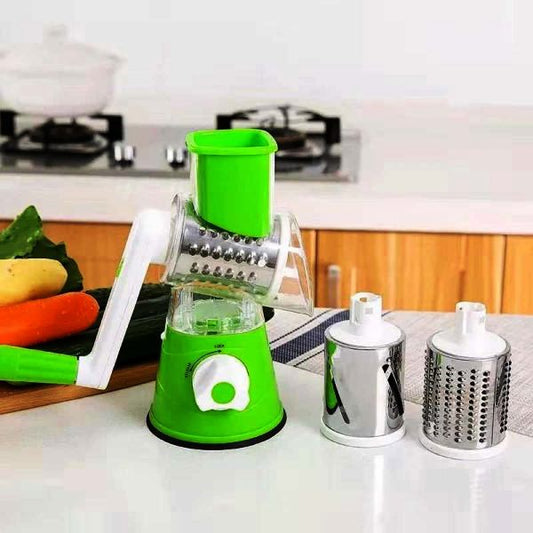 2 In 1 Multifunctional Manual Vegetable Table Top Drum Cutter Slicer(random Color )