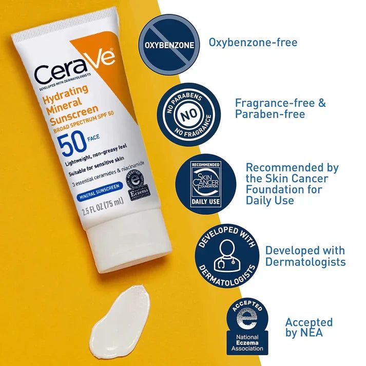 Cerave 4 In 1 Skincare Kit Night Cream, Sunblock, Cleanser