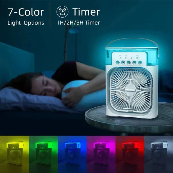 Portable Air Conditioner Fan  Usb Electric Fan With Led Night Light