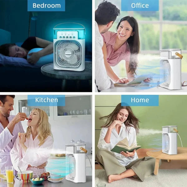 Portable Air Conditioner Fan  Usb Electric Fan With Led Night Light